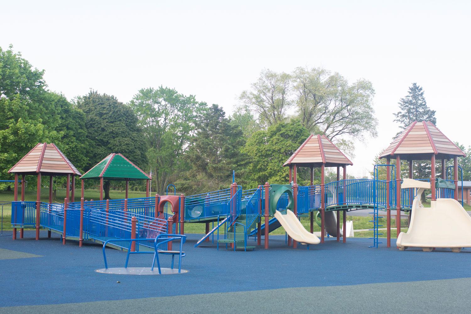 Playground: Large ramped structure