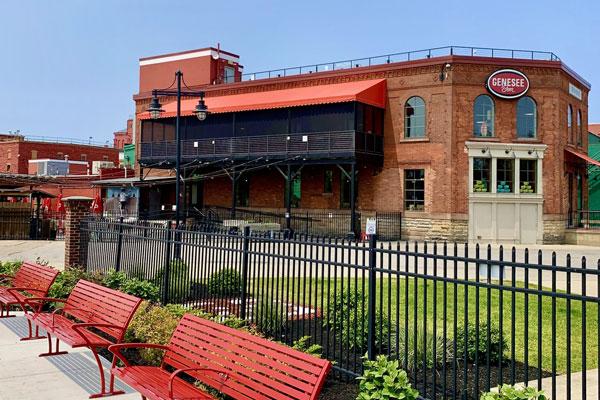 Exterior of the Genesee Brew House in Rochester.