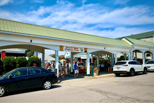 Entrance to the Olcott beach carousel park
