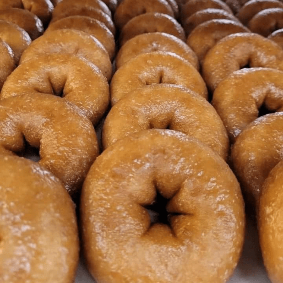Glazed donuts.